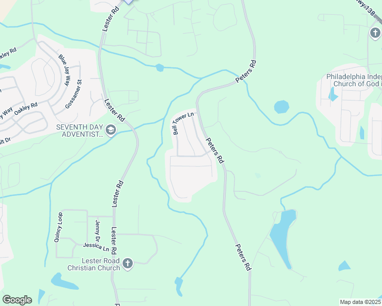 map of restaurants, bars, coffee shops, grocery stores, and more near 7298 Monastery Road in Fairburn