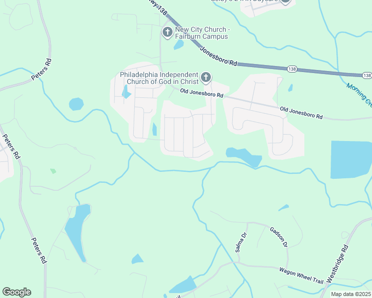 map of restaurants, bars, coffee shops, grocery stores, and more near 7810 Flyaway Road in Fairburn