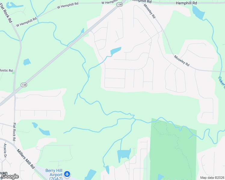 map of restaurants, bars, coffee shops, grocery stores, and more near 184 Waypoint Drive in Stockbridge