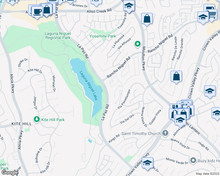 map of restaurants, bars, coffee shops, grocery stores, and more near 28677 La Azteca in Laguna Niguel