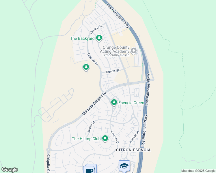 map of restaurants, bars, coffee shops, grocery stores, and more near 166 Natal Road in Ladera Ranch