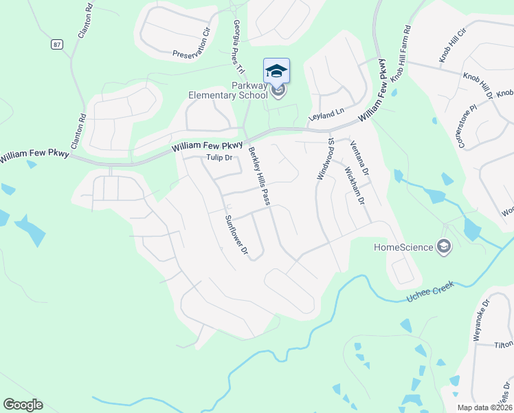 map of restaurants, bars, coffee shops, grocery stores, and more near 782 Bridgewater Drive in Evans