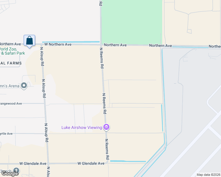 map of restaurants, bars, coffee shops, grocery stores, and more near 7723 North Reems Road in Litchfield Park