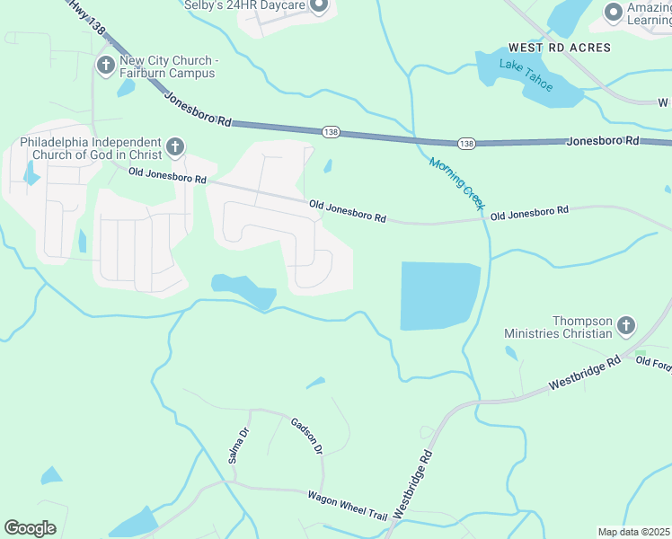 map of restaurants, bars, coffee shops, grocery stores, and more near 7977 Rudder Circle in Fairburn