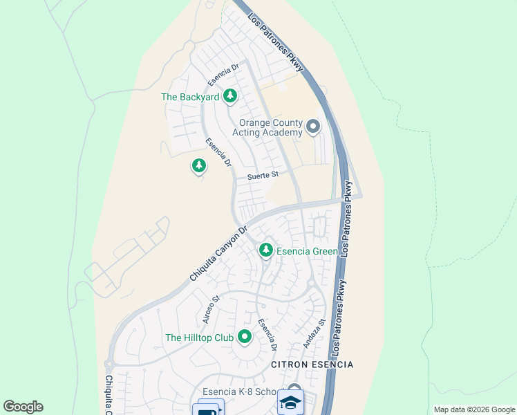 map of restaurants, bars, coffee shops, grocery stores, and more near 166 Natal Road in Ladera Ranch