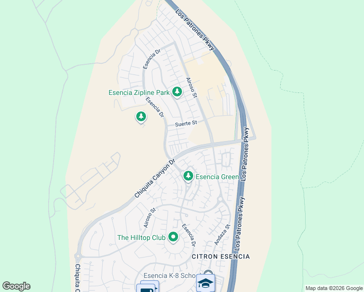 map of restaurants, bars, coffee shops, grocery stores, and more near 166 Natal Road in Ladera Ranch
