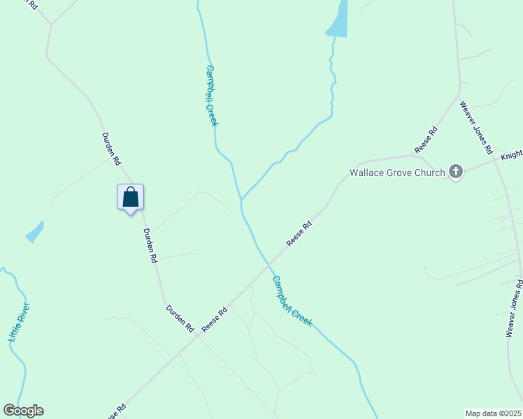 map of restaurants, bars, coffee shops, grocery stores, and more near 2025 Reese Road in Rutledge