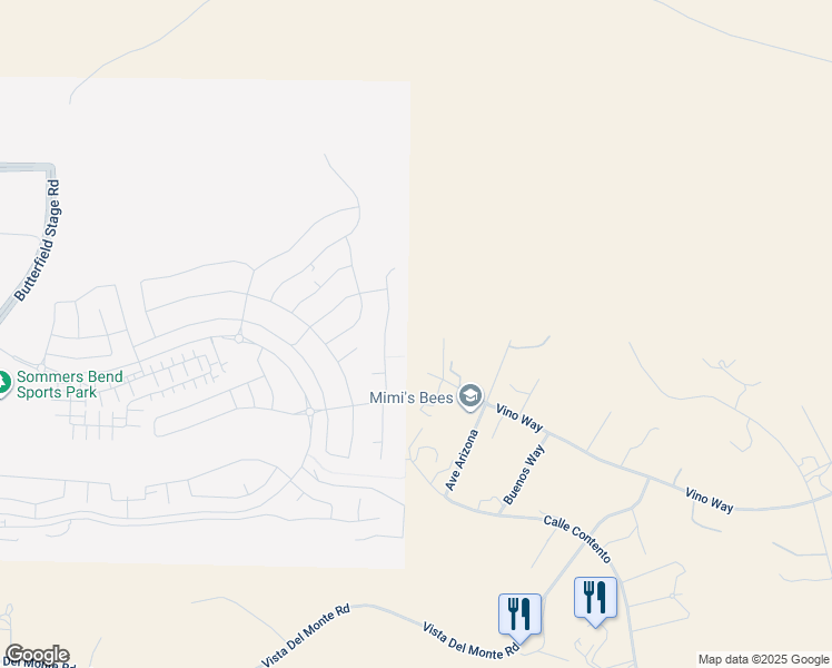 map of restaurants, bars, coffee shops, grocery stores, and more near 39605 Avenue Lynell in Temecula