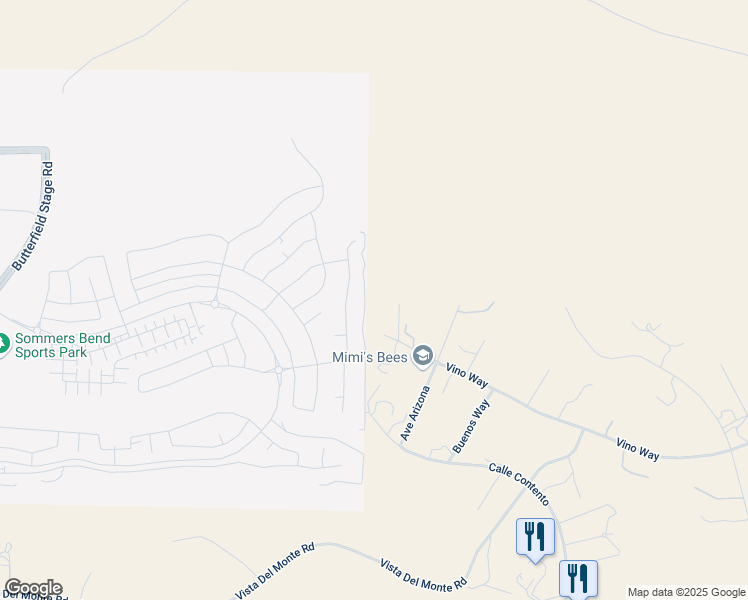 map of restaurants, bars, coffee shops, grocery stores, and more near 39605 Avenue Lynell in Temecula