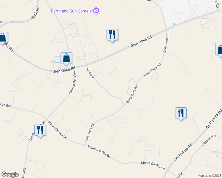 map of restaurants, bars, coffee shops, grocery stores, and more near 39470 Calle Anita in Temecula