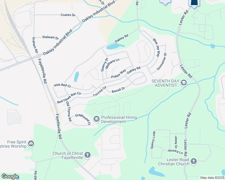 map of restaurants, bars, coffee shops, grocery stores, and more near 7367 Toccoa Circle in Union City