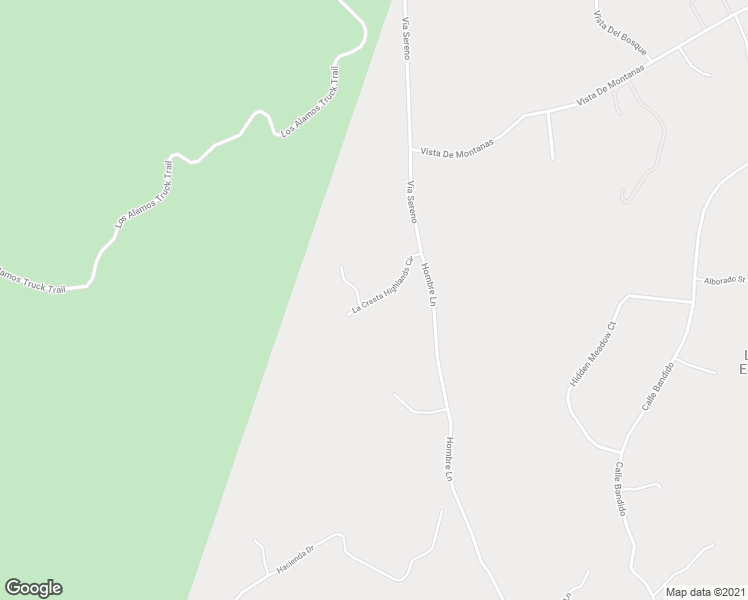 map of restaurants, bars, coffee shops, grocery stores, and more near La Cresta Highlands Circle in Riverside County