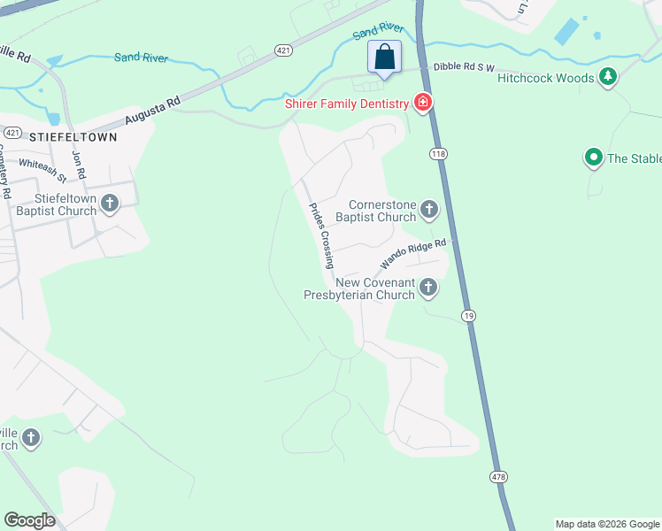 map of restaurants, bars, coffee shops, grocery stores, and more near 1102 Prides Crossing in Warrenville