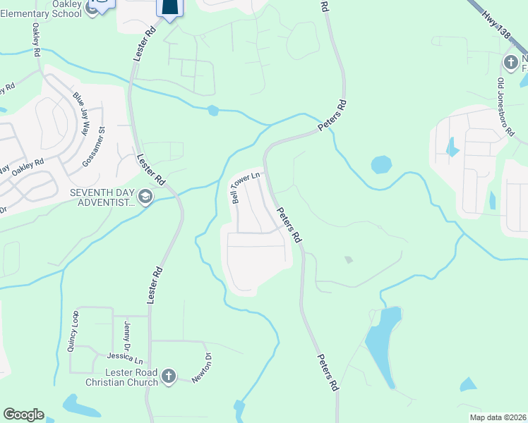 map of restaurants, bars, coffee shops, grocery stores, and more near 7615 Apostle Road in Fairburn