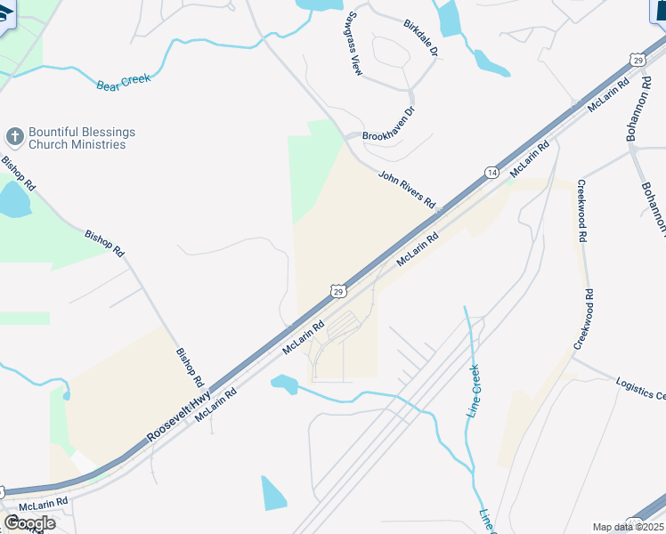 map of restaurants, bars, coffee shops, grocery stores, and more near 6825 Roosevelt Highway in Fairburn