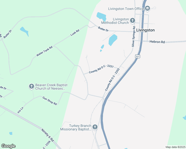 map of restaurants, bars, coffee shops, grocery stores, and more near 173 County Road O C - 2337 in Neeses