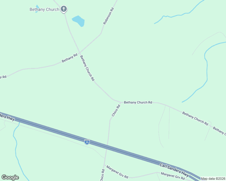 map of restaurants, bars, coffee shops, grocery stores, and more near 3440 Bethany Church Road in Crawfordville