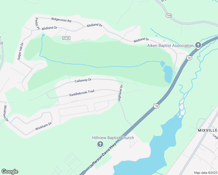 map of restaurants, bars, coffee shops, grocery stores, and more near 144 Saddlebrook Trail in Graniteville