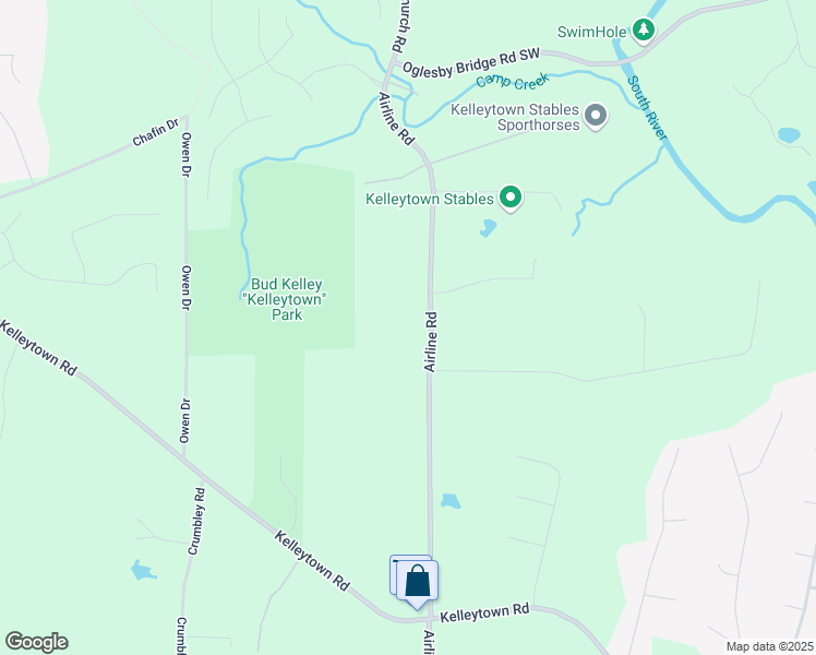 map of restaurants, bars, coffee shops, grocery stores, and more near 3927 Airline Road in McDonough