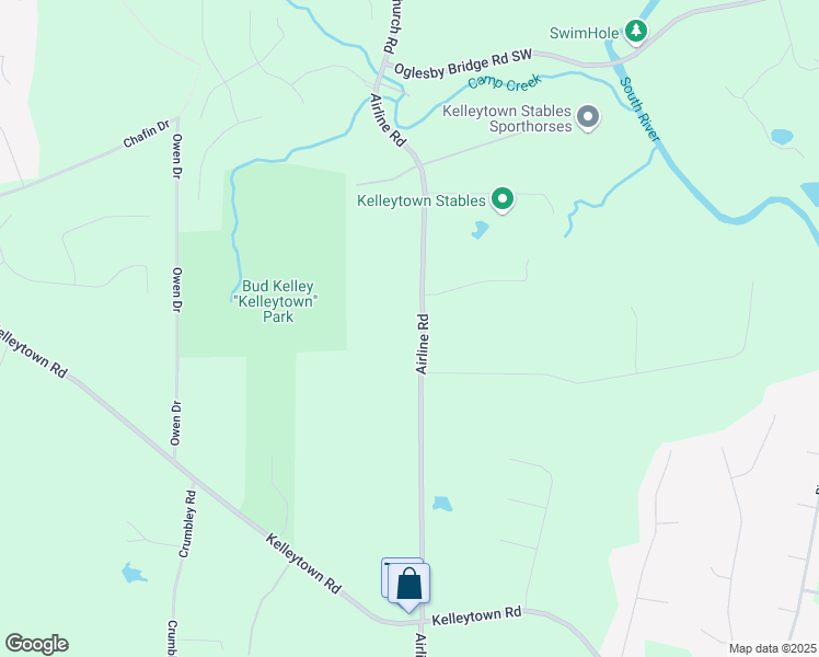 map of restaurants, bars, coffee shops, grocery stores, and more near 3927 Airline Road in McDonough