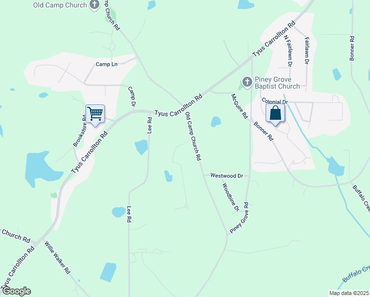 map of restaurants, bars, coffee shops, grocery stores, and more near 28 Boulder Drive in Carrollton