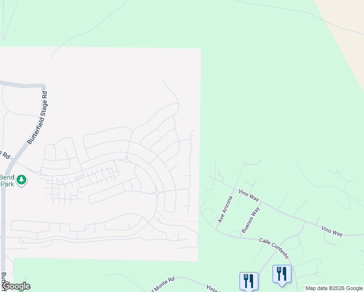 map of restaurants, bars, coffee shops, grocery stores, and more near 39663 Caladium Drive in Temecula