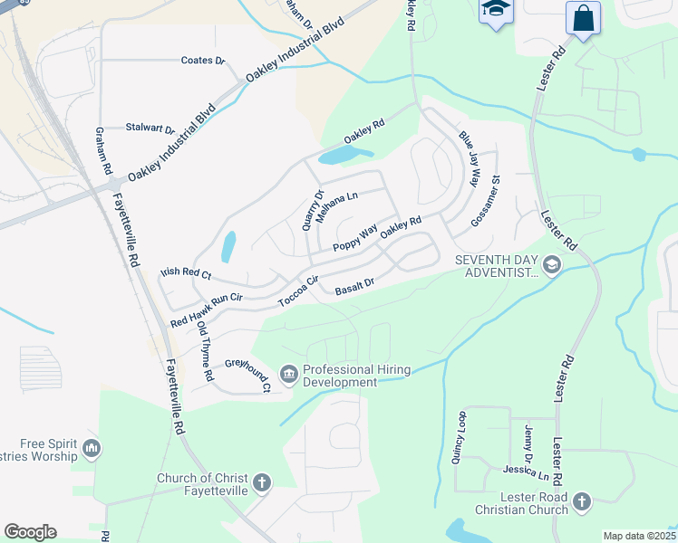 map of restaurants, bars, coffee shops, grocery stores, and more near 7367 Toccoa Cir in Union City