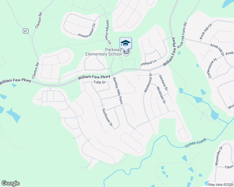 map of restaurants, bars, coffee shops, grocery stores, and more near 348 Bellhaven Drive in Evans