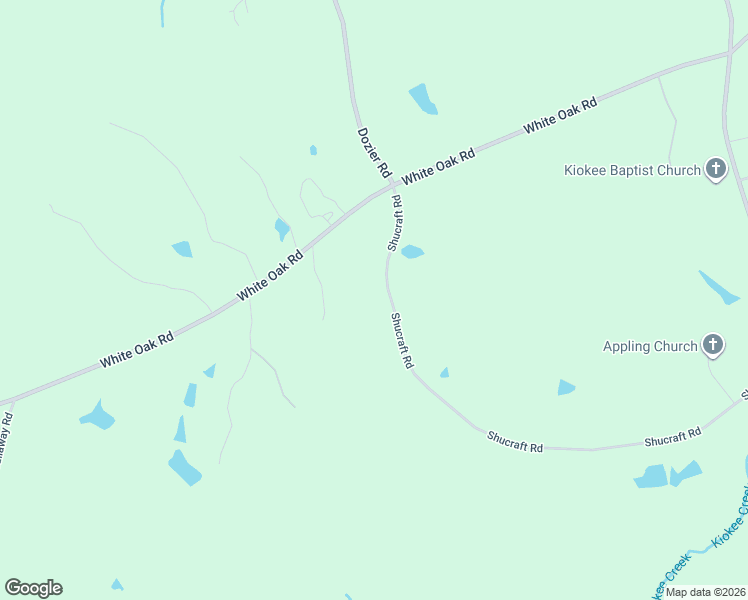 map of restaurants, bars, coffee shops, grocery stores, and more near 6664 Shucraft Road in Appling