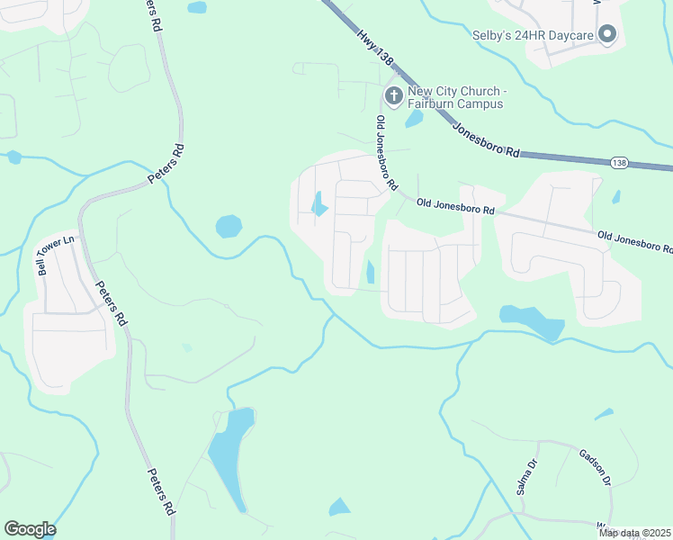 map of restaurants, bars, coffee shops, grocery stores, and more near 7654 Bowhead Court in Fairburn