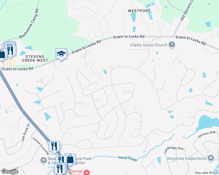 map of restaurants, bars, coffee shops, grocery stores, and more near 3697 Inverness Way in Martinez