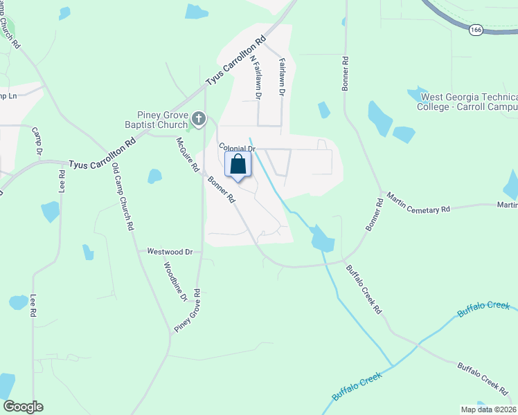 map of restaurants, bars, coffee shops, grocery stores, and more near 115 Plantation Avenue in Carrollton