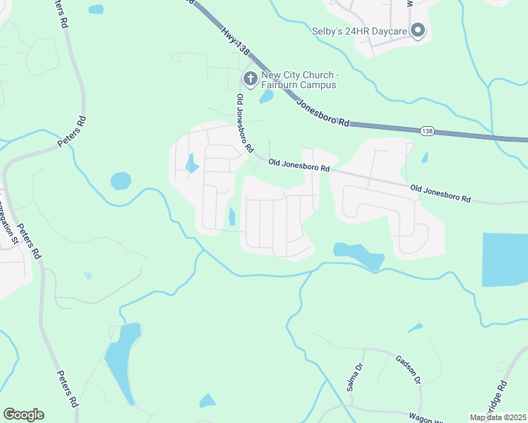 map of restaurants, bars, coffee shops, grocery stores, and more near 7770 Flyaway Road in Fairburn