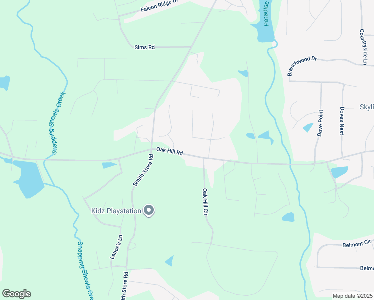 map of restaurants, bars, coffee shops, grocery stores, and more near 820 Oak Hill Road in Covington