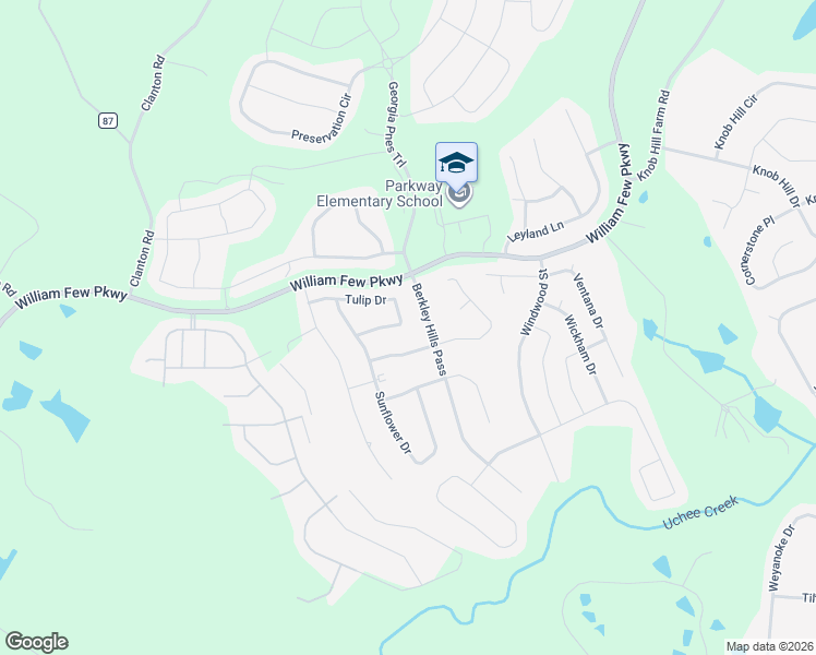 map of restaurants, bars, coffee shops, grocery stores, and more near 348 Bellhaven Drive in Evans