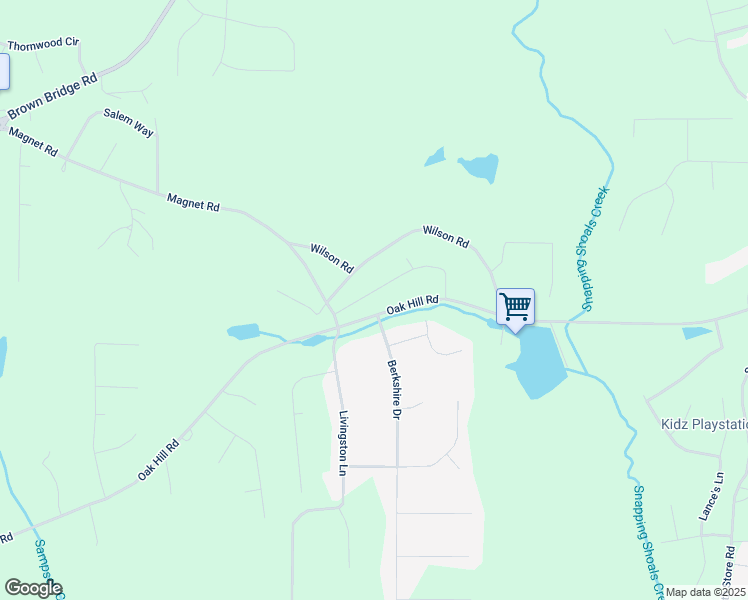 map of restaurants, bars, coffee shops, grocery stores, and more near 1474 Oak Hill Road in Covington