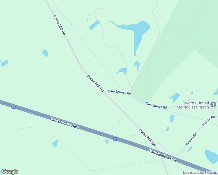 map of restaurants, bars, coffee shops, grocery stores, and more near 1020 Blue Springs Road in Buckhead