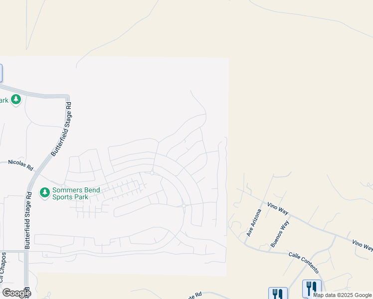 map of restaurants, bars, coffee shops, grocery stores, and more near 39460 Chamise Street in Temecula