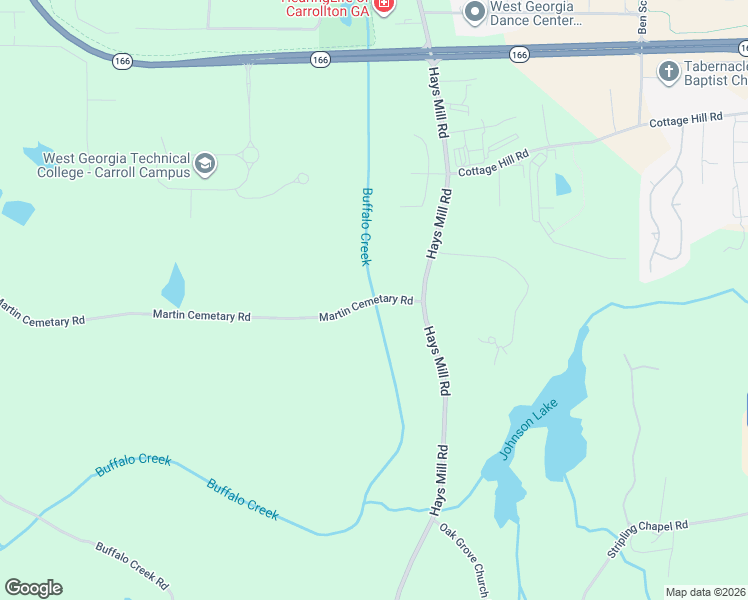 map of restaurants, bars, coffee shops, grocery stores, and more near 189 Martin Cemetary Road in Carrollton