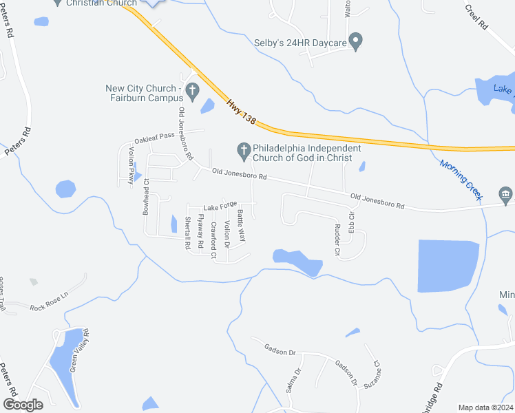 map of restaurants, bars, coffee shops, grocery stores, and more near 820 Autumn Bluffs in Fairburn