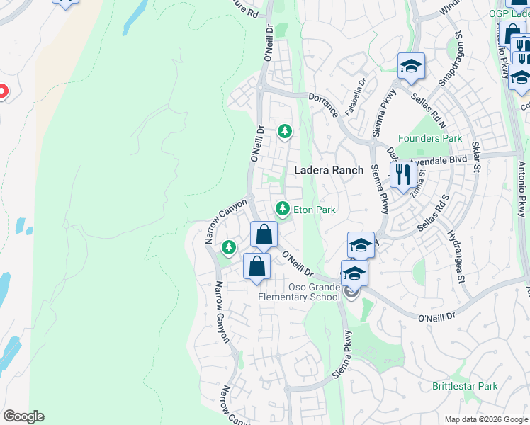 map of restaurants, bars, coffee shops, grocery stores, and more near 10 Chilmark Street in Mission Viejo