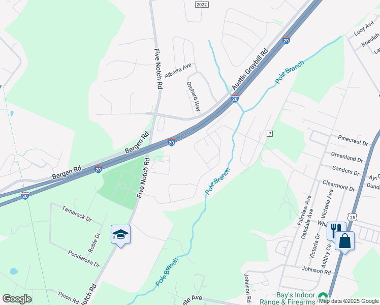map of restaurants, bars, coffee shops, grocery stores, and more near 575 Old Walden Well Road in North Augusta