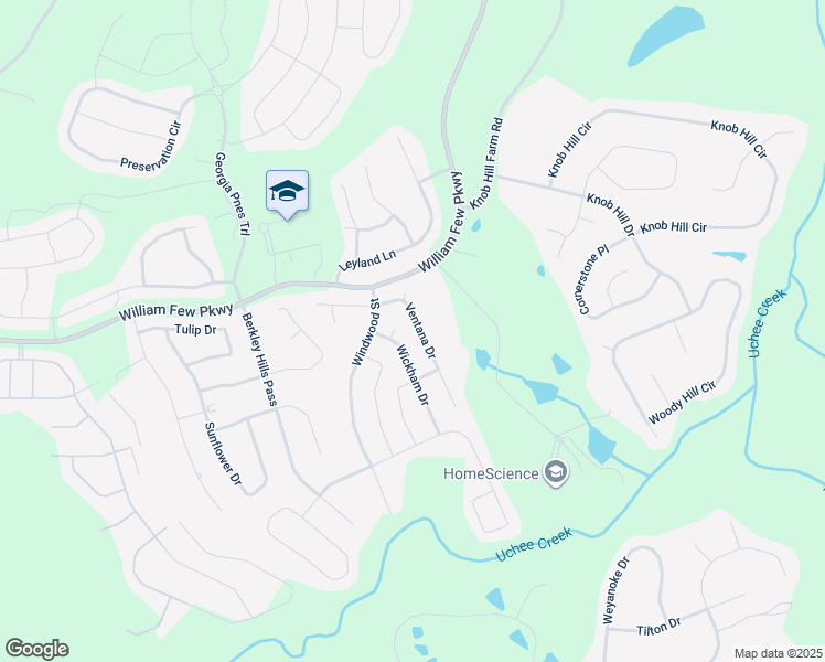map of restaurants, bars, coffee shops, grocery stores, and more near 650 Ventana Drive in Evans