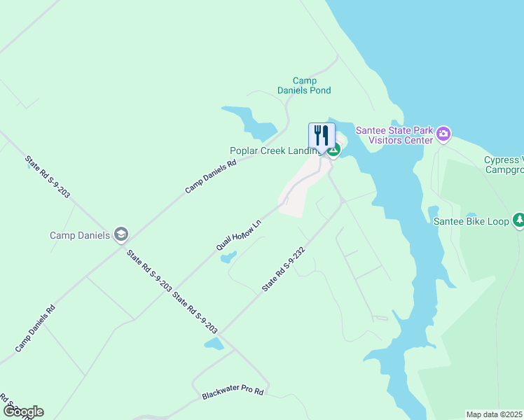 map of restaurants, bars, coffee shops, grocery stores, and more near 111 Quail Hollow Lane in Elloree