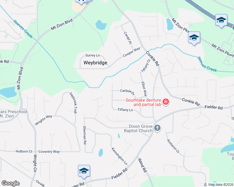 map of restaurants, bars, coffee shops, grocery stores, and more near 7495 Carlisle Drive in Jonesboro