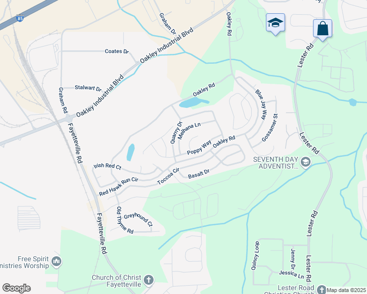 map of restaurants, bars, coffee shops, grocery stores, and more near 7412 Melhana Lane in Union City