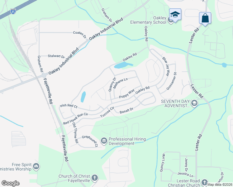 map of restaurants, bars, coffee shops, grocery stores, and more near 7412 Melhana Lane in Union City