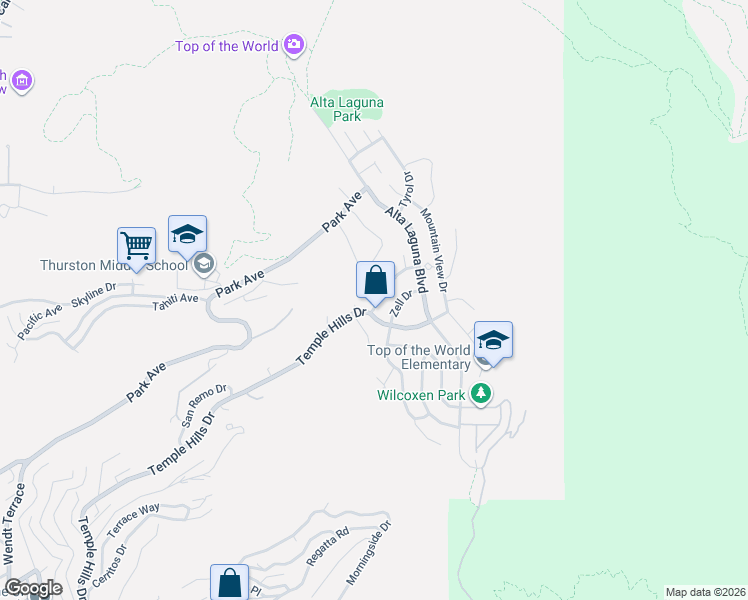 map of restaurants, bars, coffee shops, grocery stores, and more near 3019 Cresta Way in Laguna Beach