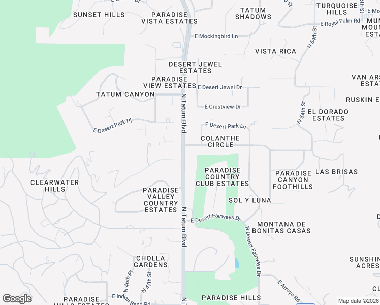 map of restaurants, bars, coffee shops, grocery stores, and more near 4805 East Roadrunner Road in Paradise Valley