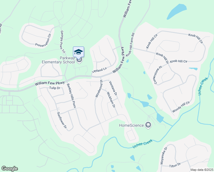 map of restaurants, bars, coffee shops, grocery stores, and more near 1305 Wickham Court in Evans
